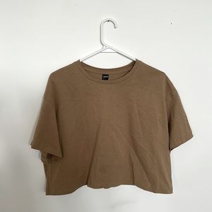 Camel crop top